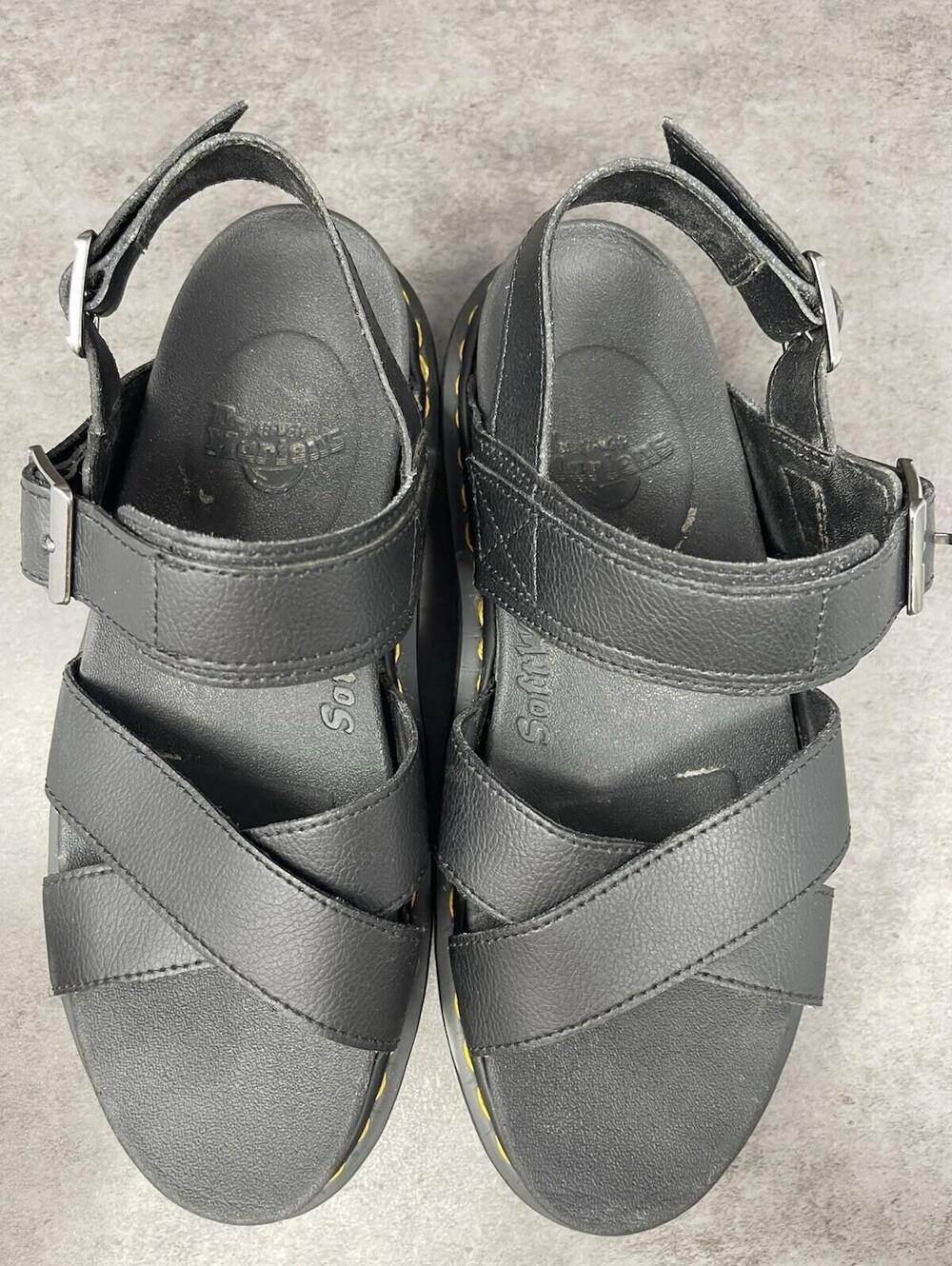 Dr Martens Voss Quad Platform Sandals Womens Size 10 Black Strap - Picture 9 of 11